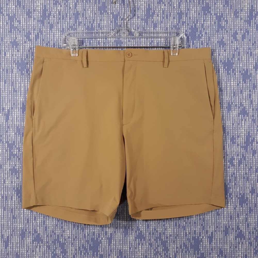 Polo Ralph Lauren Shorts Mens‎ 40 x 7.5 Tan Elastic Waist Chino Slash Pockets